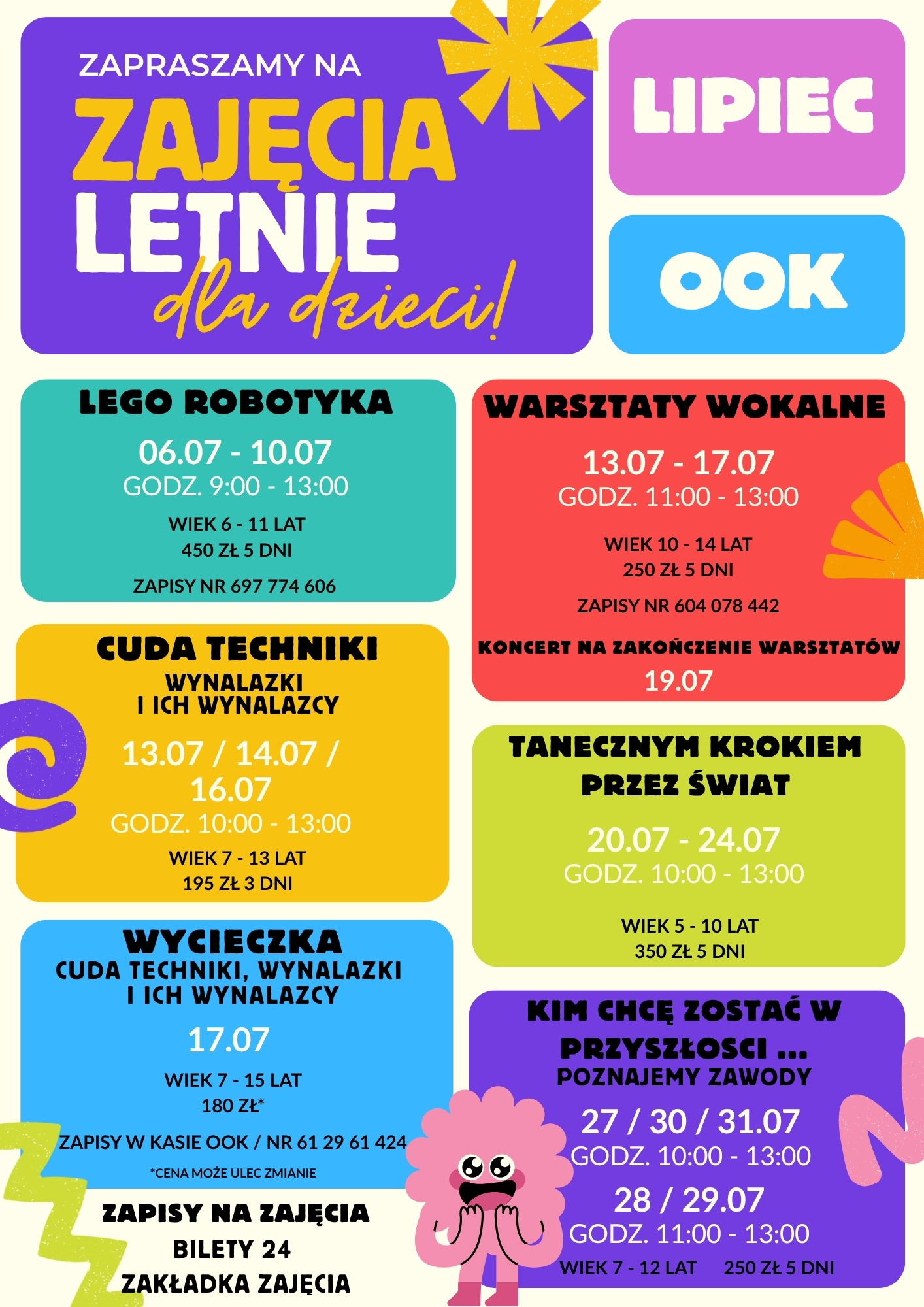 ZAJĘCIA WAKACYJNE W OOK