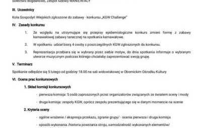 Zdjęcie do REGULAMIN KONKURSU NA KARNAWAŁOWY STR&Oacute;J PODCZAS KGW CHALLENGE
