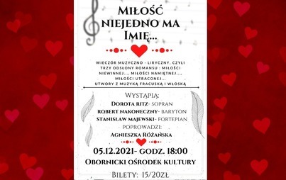 Zdjęcie do NOWA DATA KONCERTU 'MIŁOŚĆ NIEJEDNO MA IMIE..." (05.12.2021)